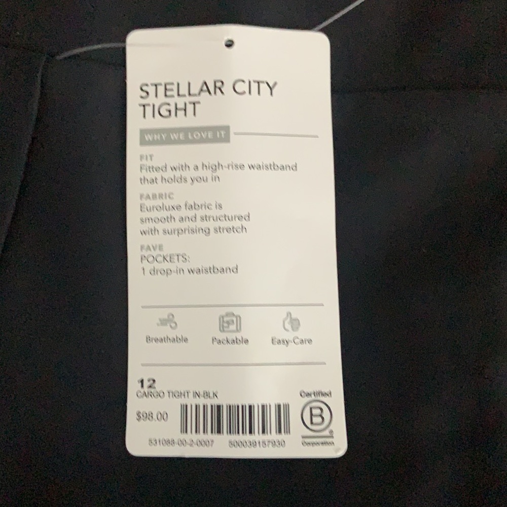 ATHLETA Stellar City Tight Black NWT - Picture 4 of 4